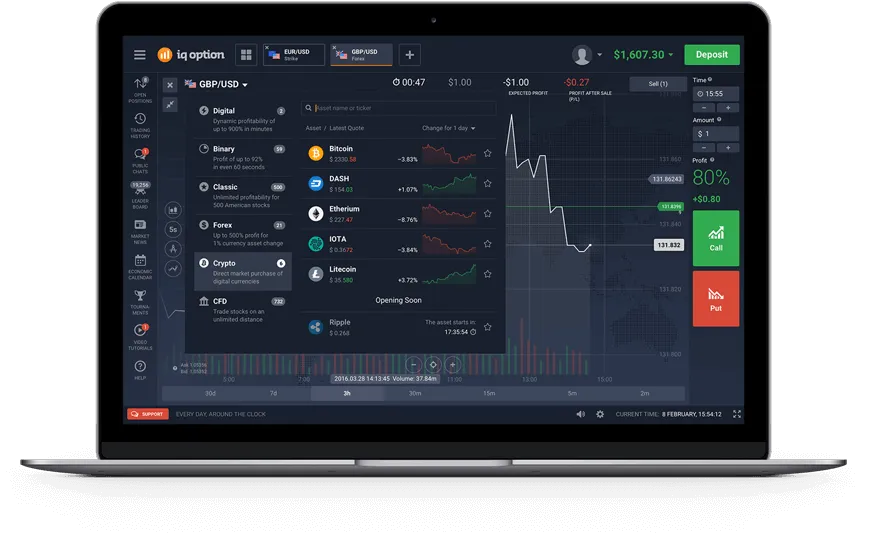 เข้าร่วมกับ IQ Option ตอนนี้ และเริ่มต้นการเทรดไบนารีออปชั่น